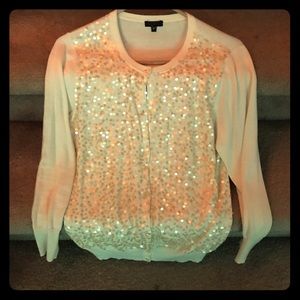 Ladies Cream Sequence Sweater